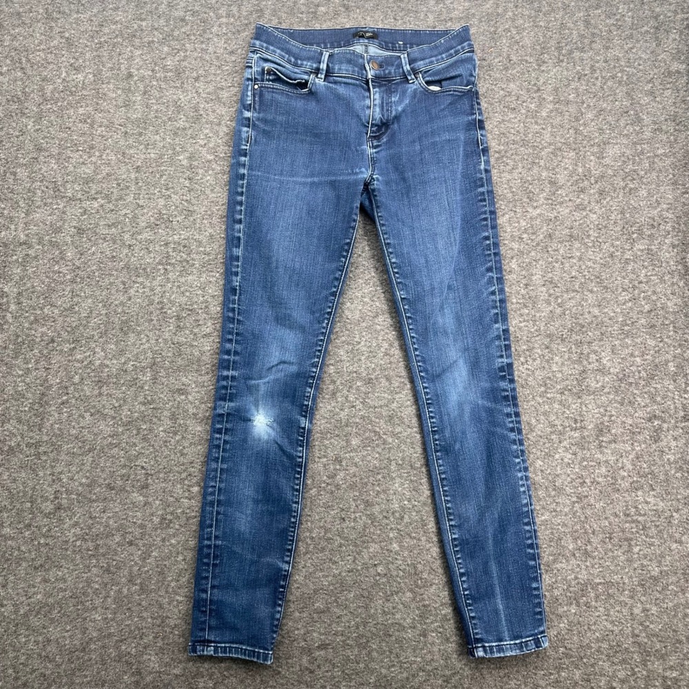 Ann Taylor Factory Womens Dark Wash Skinny Jeans Blue Stretch Denim Pants Size 0